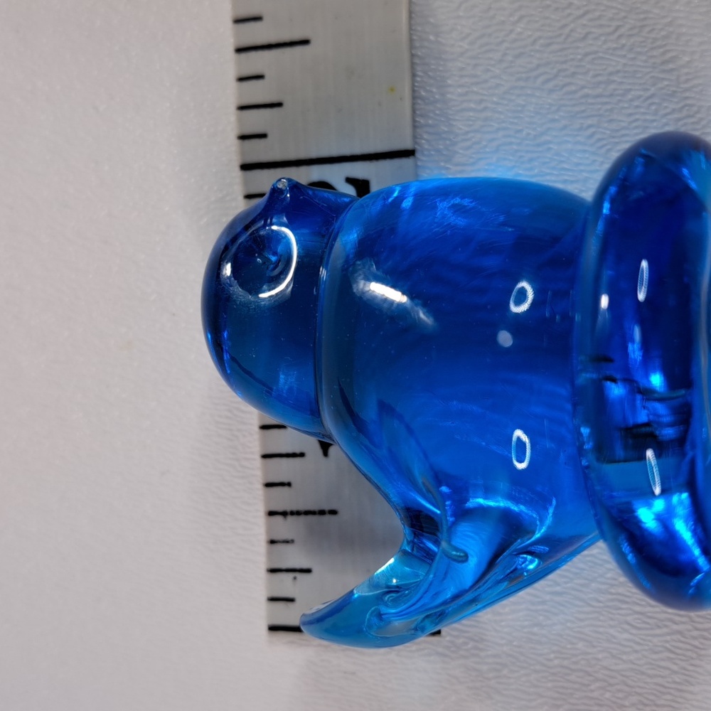 2 Leo Ward Glass Blue Bird of Happiness Signed Figurine USA - Picture 13 of 14